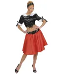SATIN SKIRT WITH SEWN-IN PETTICOAT