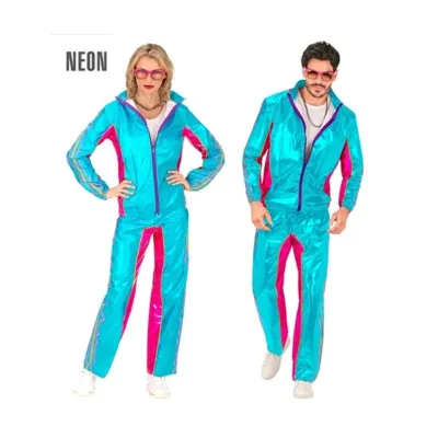 Party Fashion Azure Metallic Electronic Dance Music Tracksuit