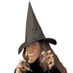 WITCH dress-up set - hat, nose, chin, denture, nails