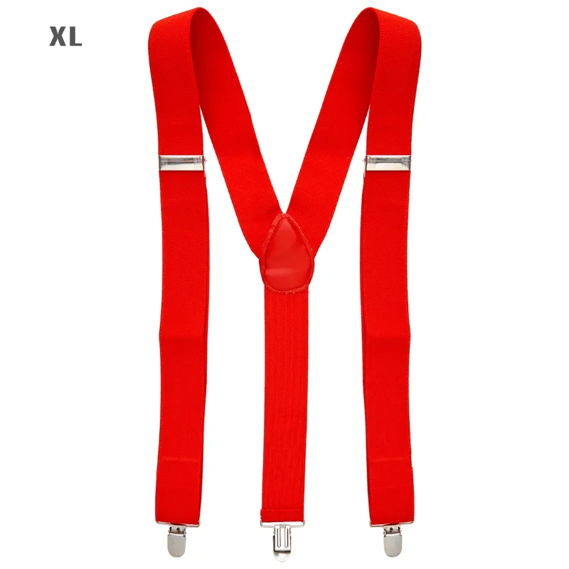 Braces Red - extra long up to 115-120 cm