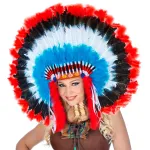 Indian Deluxe Headdress With Marabou