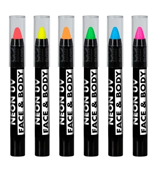 Set 6 Neon Make up Pencils