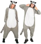 Plush Onesie Racoon