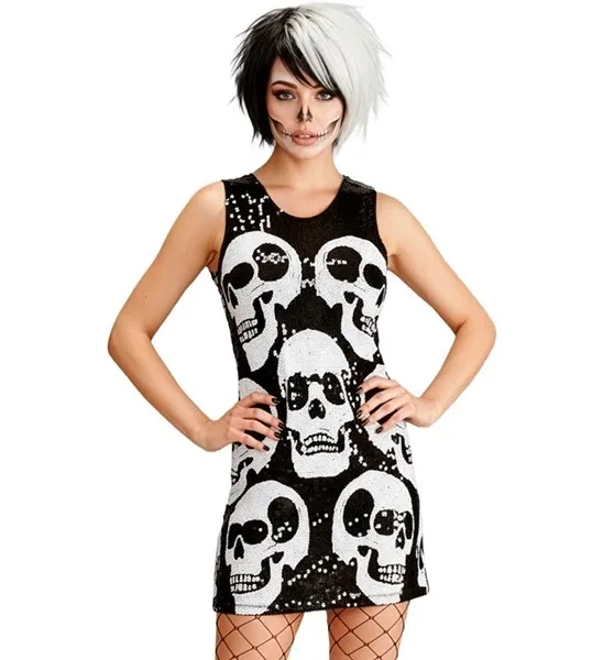 Sequin Dress Skull