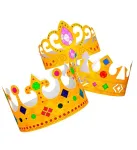 Set of 6 Paintable Paper Crowns
