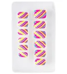 Set of 12 Self Adhesive Neon Stripes Nails