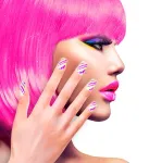 Set of 12 Self Adhesive Neon Stripes Nails