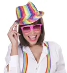 RAINBOW SEQUINED FEDORA