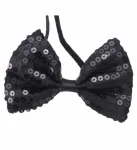 BLACK SEQUIN BOW TIE