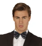 BLACK SEQUIN BOW TIE