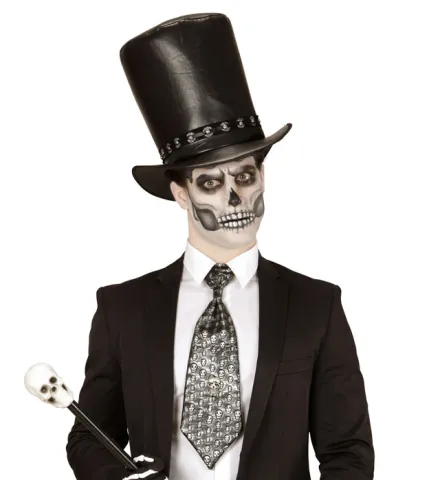 METALLIC SKULL TIE
