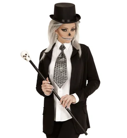METALLIC SKULL TIE