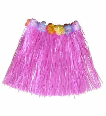 HULA SKIRT WITH FLOWER BELT