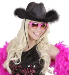BLACK LUREX COWGIRL HAT