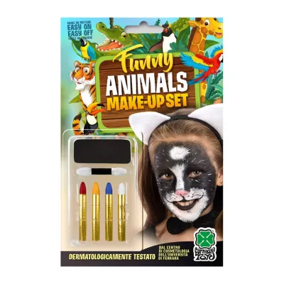 Black cat face paint + 4 sticks BLISTER