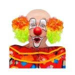 Deluxe Clown Headpiece with Multicolor Curly Hair