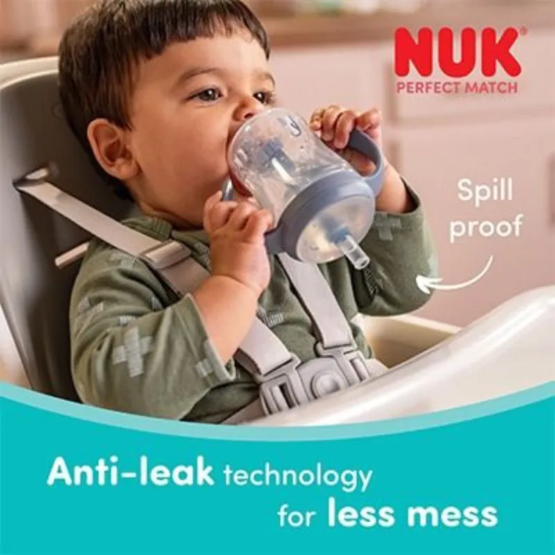 NUK Perfect Match Learner Straw Cups Blue
