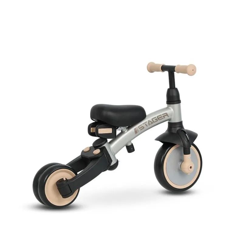 Qplay STAGER Silver Foldable Evolution Tricycle