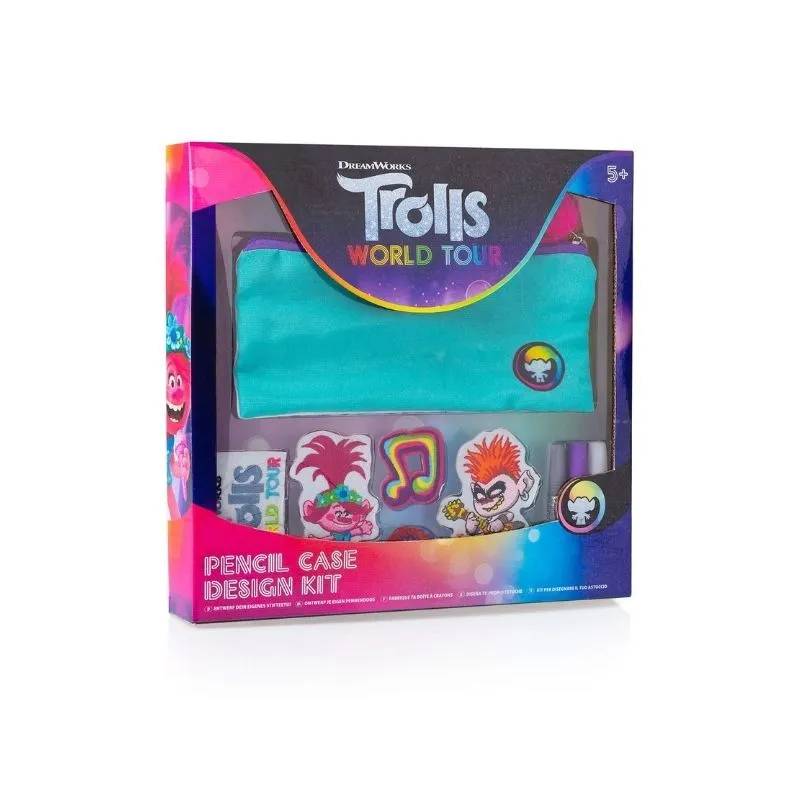 DreamWorks Trolls World Tour Pencil Case Design Kit