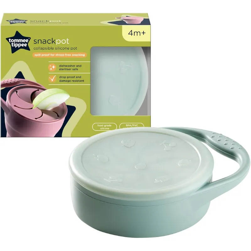 Tommee Tippee Silicone Collapsible Snack Pot Green