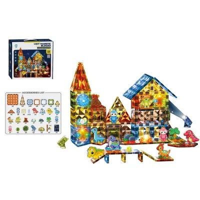 Infinity Toys Magnetic blocks with light 124pcs