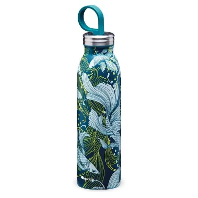 Aladdin Chilled Style Thermavac Stainless Steel Water Bottle 0.55L Goldfish Green