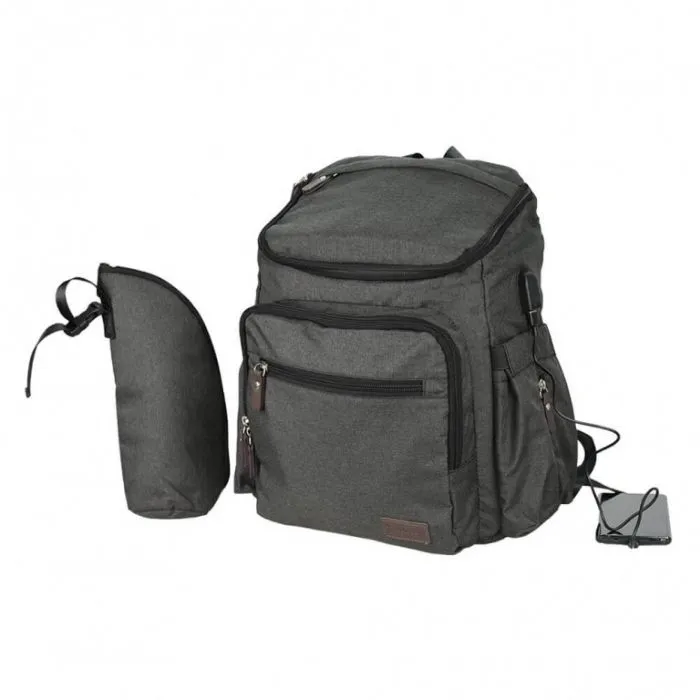 Bebe Stars Mama bag with USB Graphite