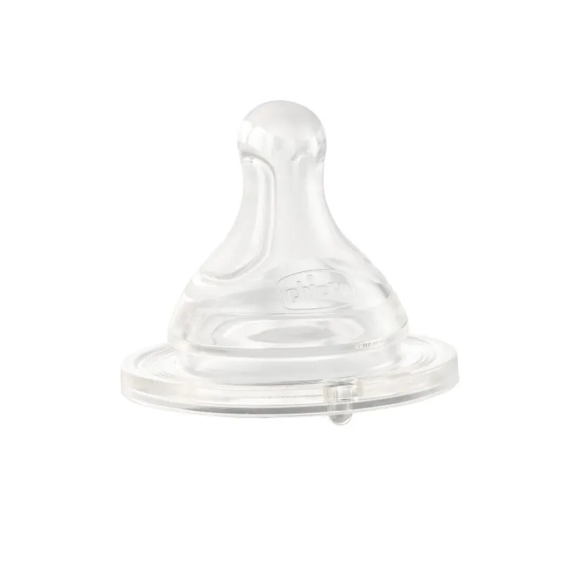 Chicco Silicone Nipple Physio Perfect 5 Food Flow 6M+ (2pcs)
