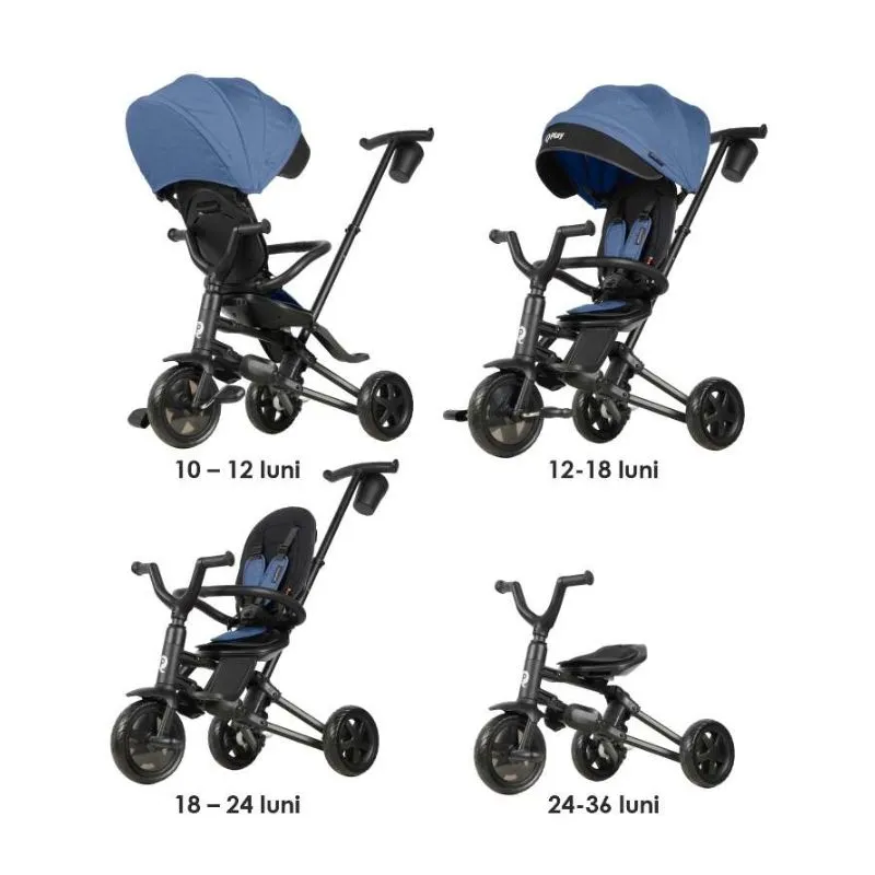 Qplay Nova Niello Blue Ultra-Foldable Tricycle
