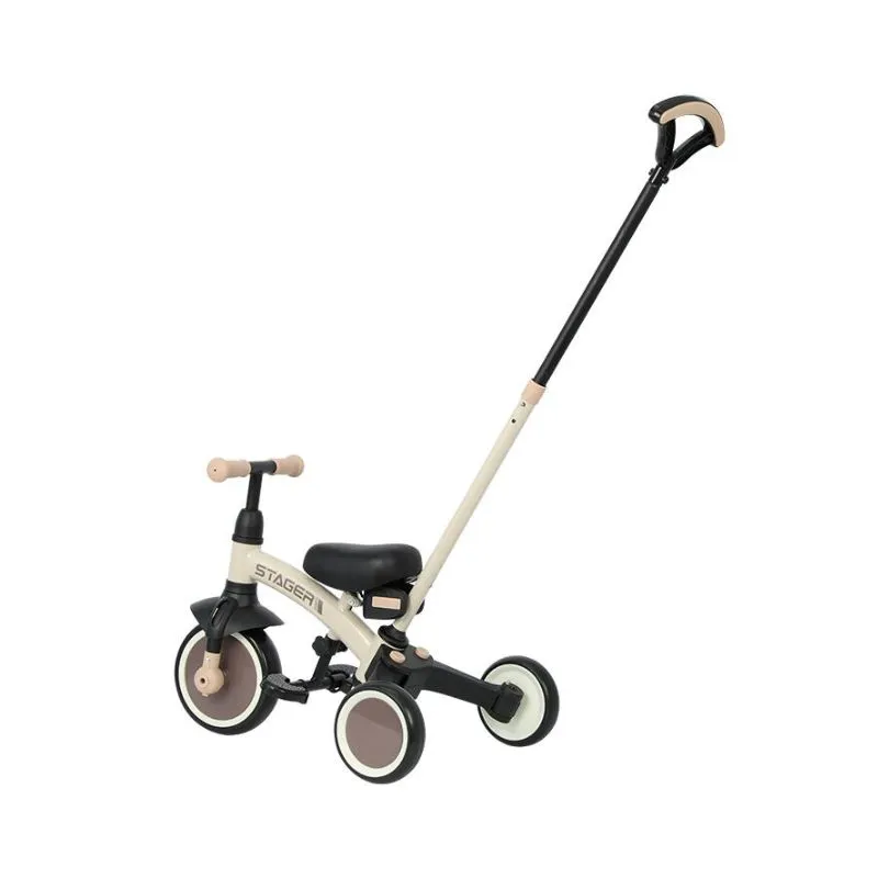 Qplay STAGER foldable tricycle Brown