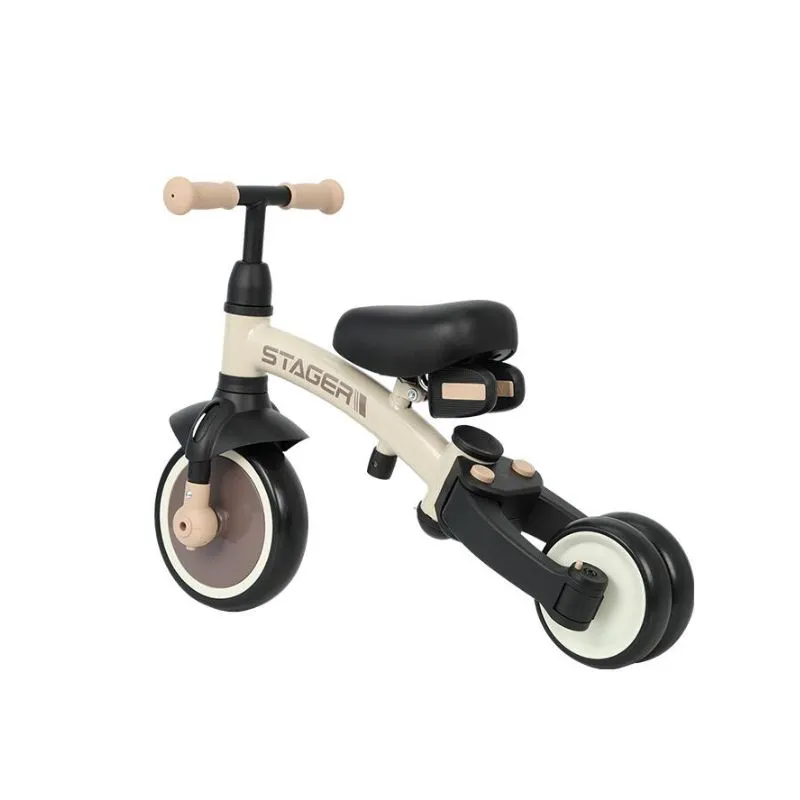 Qplay STAGER foldable tricycle Brown