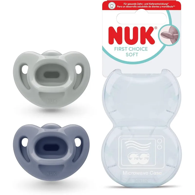 Nuk First Choice Soft Silicone Soothers 0-6 Months Boy