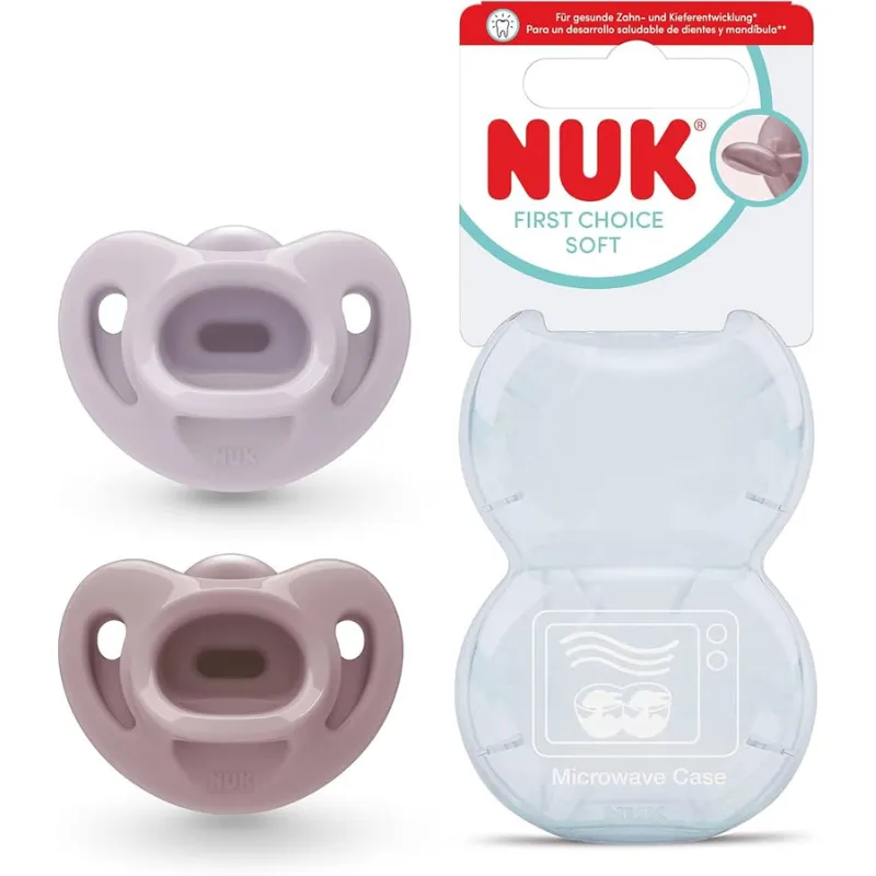 Nuk First Choice Soft Silicone Soothers 0-6 Months Girl