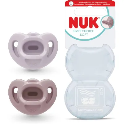 Nuk First Choice Soft Silicone Soothers 0-6 Months Girl