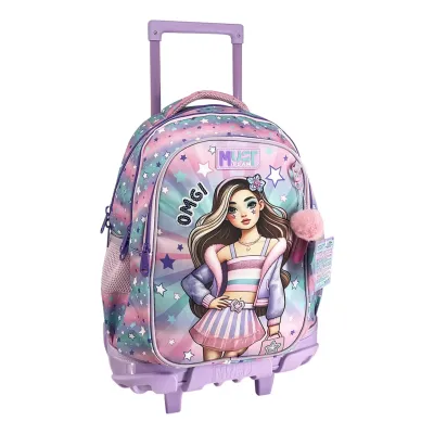 School Trolley Bag Elementary Must Team Fashion Girl 3 Compartments