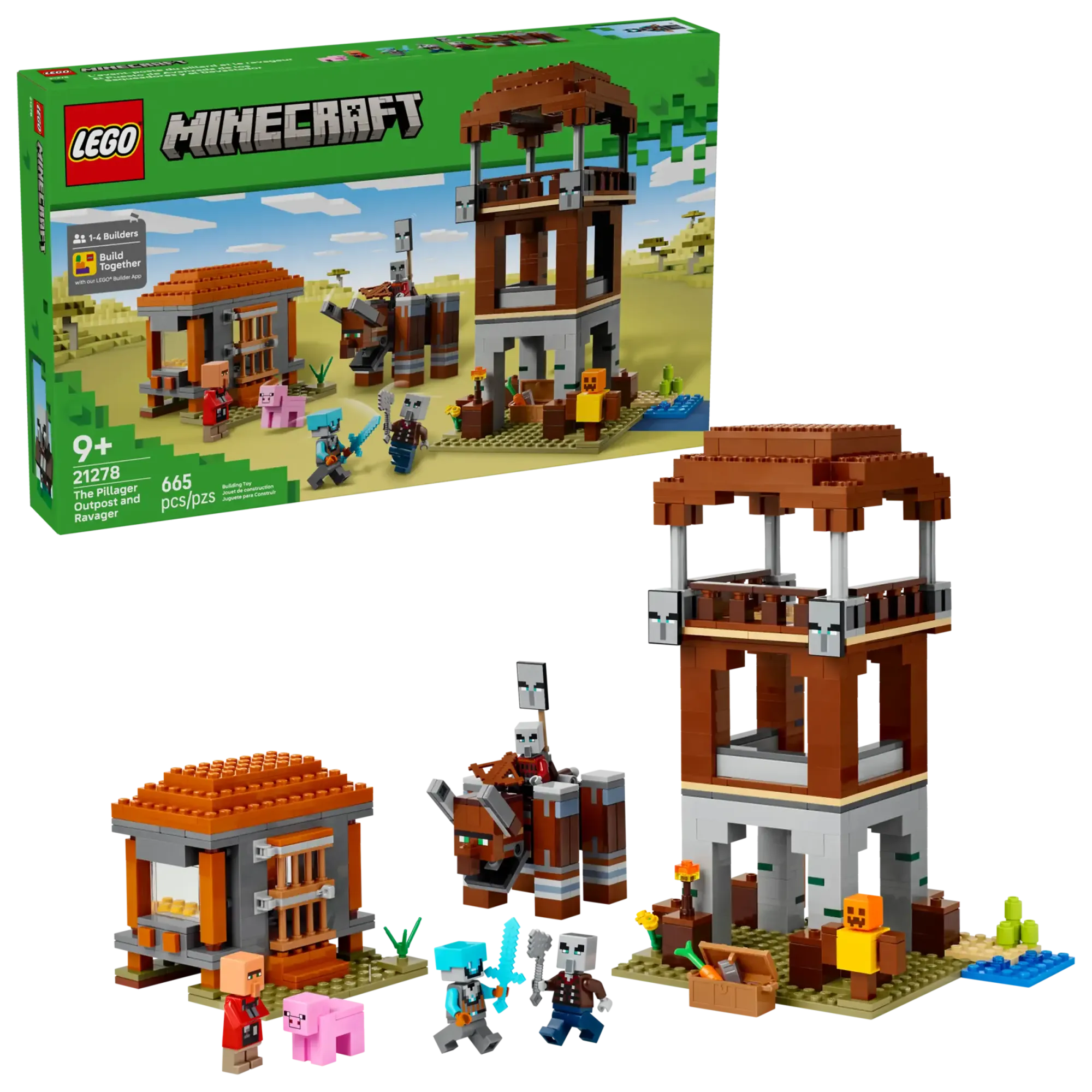 Lego Minecraft The Pillager Outpost and Ravager