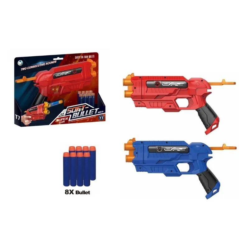 Infinity Toys - Soft Bullet gun blue ( 8PCS bullet )
