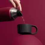 CityPark Thermavac™ Twin Cup Bottle 1.1L Burgundy Red