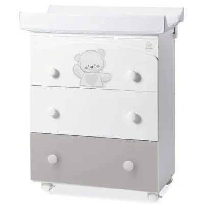 Italbaby Baby Bath Changing Table Jolie White-Grey