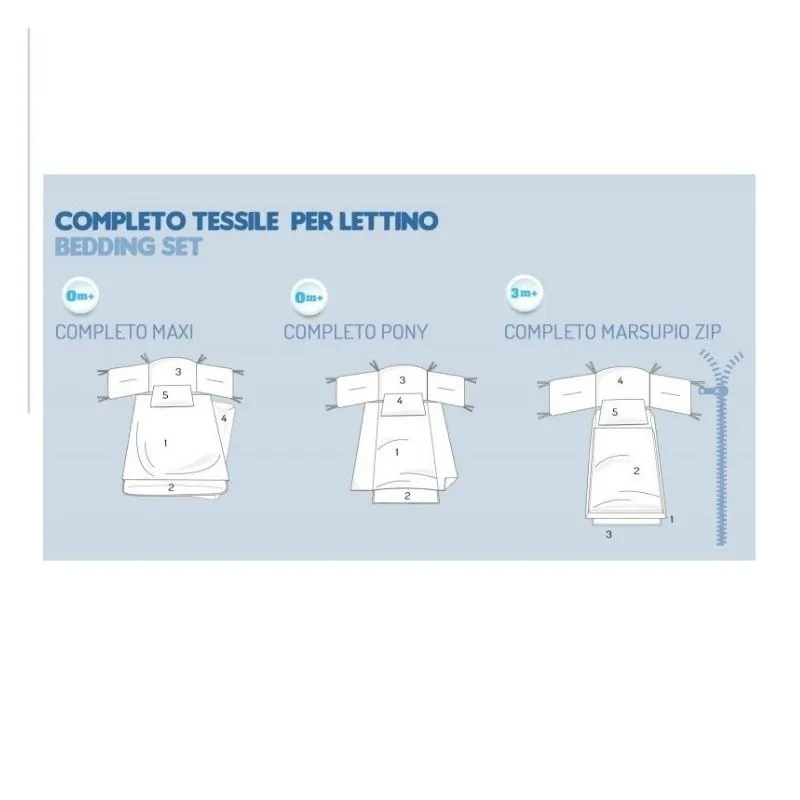 ItalBaby Completo Sfilabile Pony beddingset