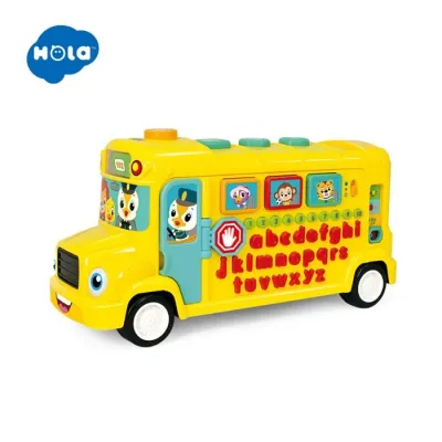 Flashing Lights Music School Bus