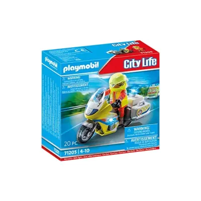 Playmobil City Life Rescue Motorcycle with Flashing Light