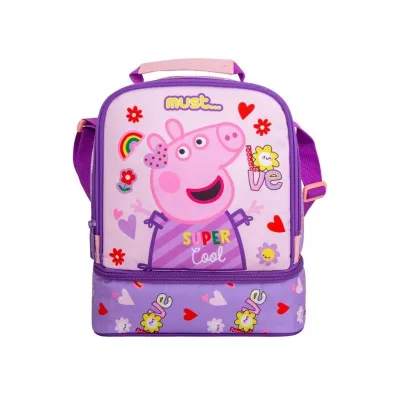 Must Peppa Pig Super Cool Must Insulated Lunch Bag with 2 compartments