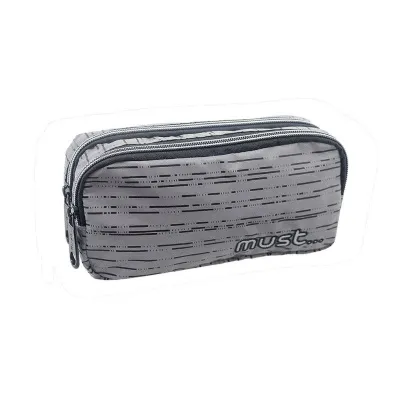 Reflective Pencil Case Must Reflect Lines with 2 zippers