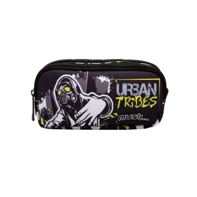 School Pencil Case Energy Urban Tribes with 2 zippers