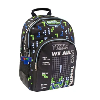 School Backpack Tetris Must with 3 cases