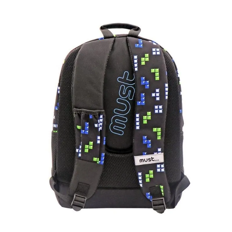 School Backpack Tetris Must with 3 cases