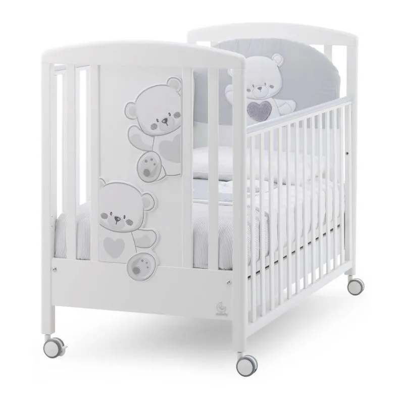 Italbaby Baby Jolie Cot  White-Grey