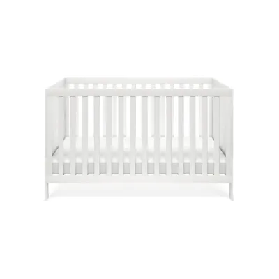 Silver Cross Bromley white convertible cot bed to toddler bed