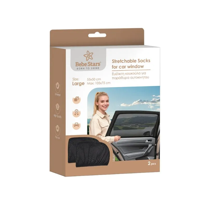 Bebe Stars Stretchable Socks For Car Window Large Size